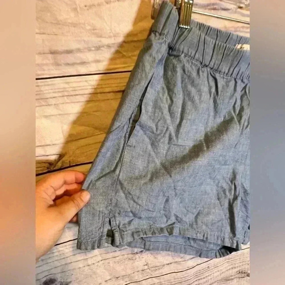 Madewell Shorts Womens Small Blue Pull On Elastic Cotton Shorts - Picture 3 of 7